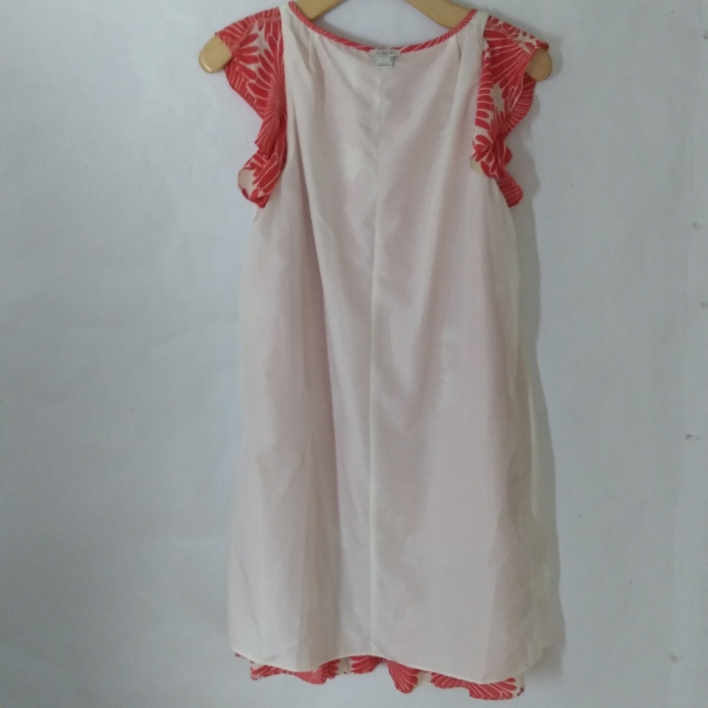 J. Crew Flutter Sleeve Size S Red And White - image 5